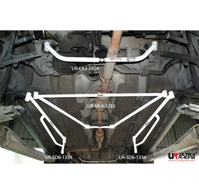 BARRA REFUERZO ULTRARACING HONDA ACCORD 90-93 ULTRARACING 4-PUNTOS MID LOWER BRACE