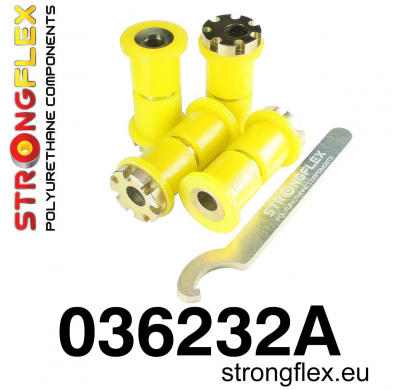 SILENTBLOCK Bmw Z Series Z3 94-02 KIT DE CASQUILLOS DE BRAZO DE ARRASTRE TRASERO STRONGFLEX EXCÉNTRICO SPORT