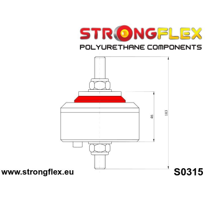 SILENTBLOCK Bmw 3 Series E30 82-91 SOPORTE MOTOR STRONGFLEX BMW E21 E30 E12 KIT 2 Unidades