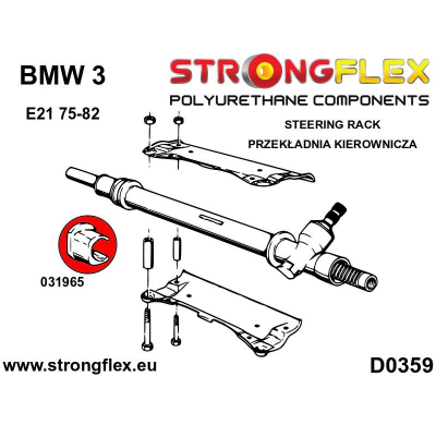 SILENTBLOCK Bmw 3 Series E21 75-82 STRONGFLEX BUJE DE CREMALLERA DE DIRECCIÓN SPORT KIT 2 Unidades