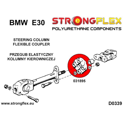 SILENTBLOCK Bmw 3 Series E30 82-91 ACOPLADOR FLEXIBLE DE COLUMNA DE DIRECCIÓN STRONGFLEX SPORT