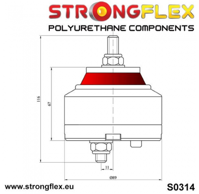 SILENTBLOCK Bmw Z Series Z4 M E85/E86 SOPORTE MOTOR STRONGFLEX BMW E36 E46 E90 Z3 Z4 KIT 2 Unidades