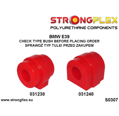 SILENTBLOCK Bmw 7 Series E38 94-01 KIT DE CASQUILLOS DE BARRA ESTABILIZADORA DELANTERA STRONGFLEX SPORT 2 Unidades