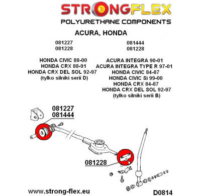 SILENTBLOCK Honda Crx Crx Del Sol 92-97 FUERTE BUJE ESTABILIZADOR DE PALANCA FLEX SHIFT SPORT