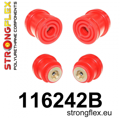 SILENTBLOCK Mercedes E-Class W210 4Matic KIT DE CASQUILLO DE SUBCHASIS TRASERO STRONGFLEX