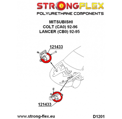 SILENTBLOCK Mitsubishi Lancer Lancer V 92-95 INSERCIONES DE SOPORTE DE MOTOR STRONGFLEX SPORT KIT 2 Unidades