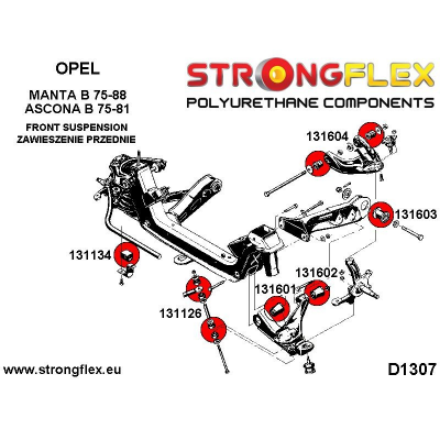 SILENTBLOCK Vauxhall Vectra I Todos modelos KIT DE CASQUILLOS DE BARRA ESTABILIZADORA DELANTERA STRONGFLEX SPORT 2 Unidades