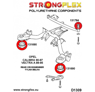 SILENTBLOCK Opel Vectra Vectra A 88-95 KIT DE BUJE DE SOPORTE DE DIFERENCIAL DE SOPORTE TRASERO STRONGFLEX SPORT 2 Unidades