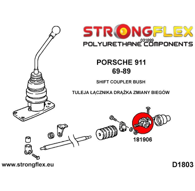 SILENTBLOCK Porsche 911 69-89 Todos modelos KIT DE CASQUILLOS DE ACOPLE DE CAMBIO FUERTE FLEX 2 PIEZAS.