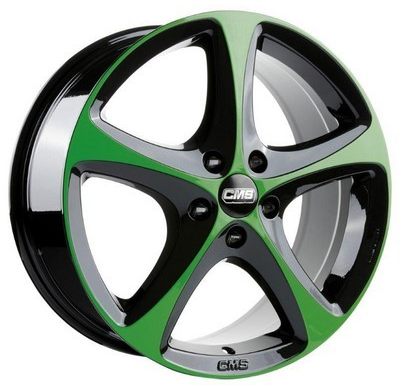 Llanta Cms C12 Individual 8,0x18 Et45 5x112 Green-Black 66.5