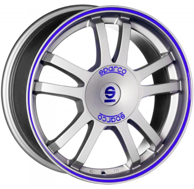Llanta Sparco Sparco Rally  7x16 Et40 108x5 Matt Sil Tec Blu Lip - Tuv