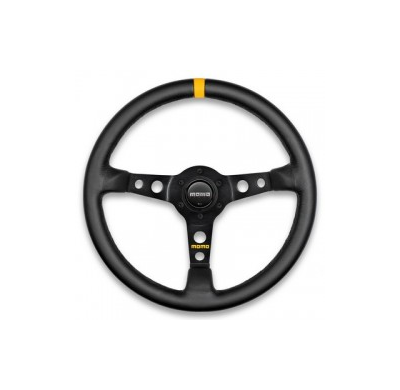 Volante Momo 07 350 Mm Piel Lisa Negra