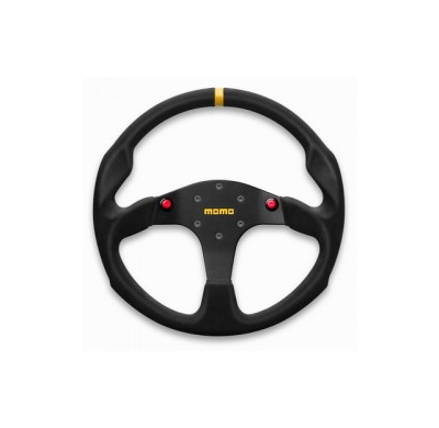 Volante Momo 80 350 Mm Piel Vuelta Negra