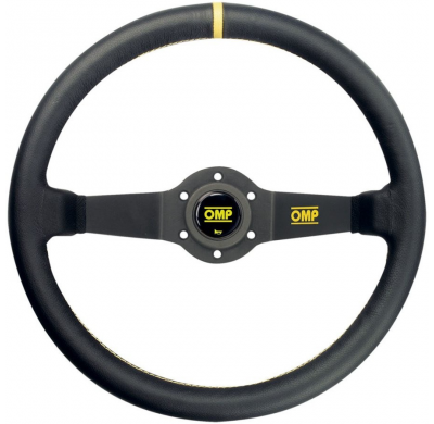 VOLANTE OMP RALLY PIEL 350MM NEGRO 2 BRAZOS