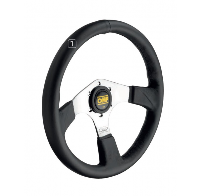 VOLANTE OMP ASSO PIEL 350MM BRAZOS CROMO