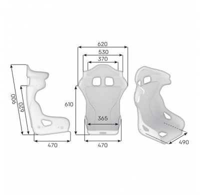 ASIENTO RACING OMP HRC FIBRA DE VIDRIO AIR FIA 8855-1999 NEGRO