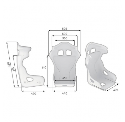 ASIENTO RACING OMP HRC ONE LITE RC FIA 8862-2009 NEGRO