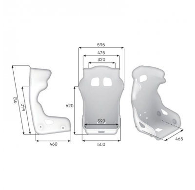 HTC ONE SEAT TALLA L FIA 8862-2009 BRACKETS NOT INCLUDED