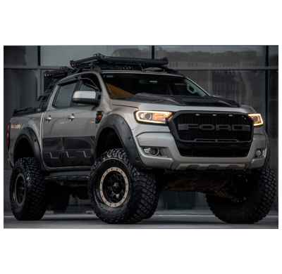 Revestimiento de carrocería Oneway apto para Ford Ranger T6/T7/T8 2012-2022 (Jumbo) - Negro brillante