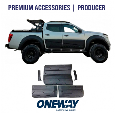 Revestimiento de carrocería Oneway apto para Ford Ranger T6/T7/T8 2012-2022 (Jumbo) - Negro mate