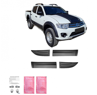 Revestimiento de carrocería Oneway apto para Mitsubishi L200 Triton 4 2007-2014 - Negro mate