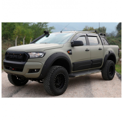 Revestimiento de carrocería Oneway apto para Ford Ranger T6/T7/T8 2012-2022 - Negro brillante