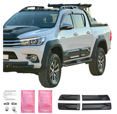 Revestimiento de carrocería Oneway apto para Toyota Hilux 8.ª generación 2015- - Negro mate