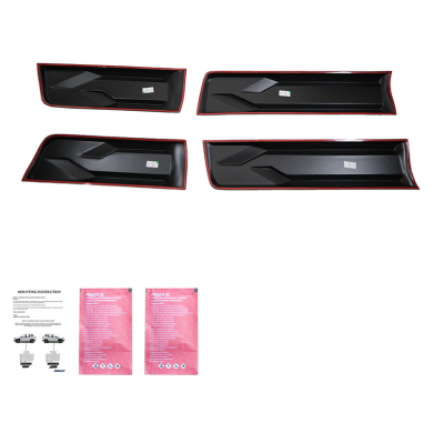 Revestimiento de carrocería Oneway apto para Toyota Hilux 8.ª generación 2015- - Negro mate