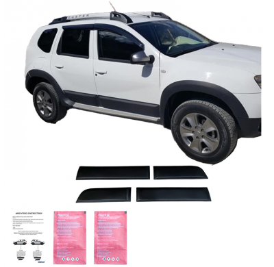 Revestimiento de carrocería Oneway apto para Dacia Duster I 2010-2017 (sin marcado Duster) - Negro mate