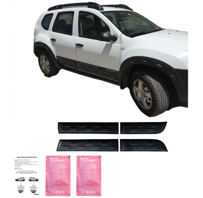 Revestimiento de carrocería unidireccional apto para Dacia Duster I 2010-2017 (todoterreno) (sin marcaje Duster) - Negro mate