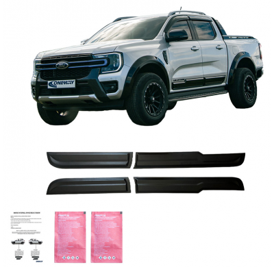 Revestimiento de carrocería Oneway apto para Ford Ranger T9 2022- - Negro mate