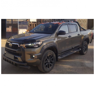 Revestimiento de carrocería unidireccional apto para Toyota Hilux 8.ª generación 2015- - Versión 2 - Negro mate