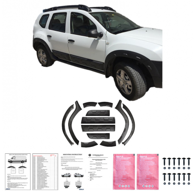 Kit de carrocería completo Oneway compatible con Dacia Duster I 2010-2017 (Offroad) - Negro mate