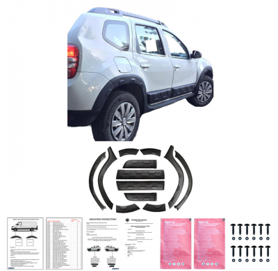 Kit de carrocería completo Oneway compatible con Dacia Duster I 2010-2017 (Offroad) - Negro mate