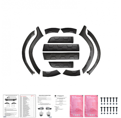 Kit de carrocería completo Oneway compatible con Dacia Duster I 2010-2017 (Offroad) - Negro mate