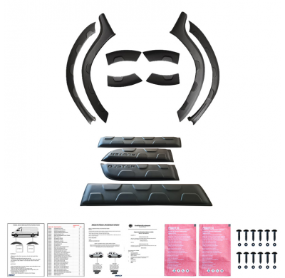 Kit de carrocería completo Oneway compatible con Dacia Duster I 2010-2017 (Offroad) - Negro mate