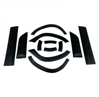 Kit de carrocería completo Oneway compatible con Dacia Duster II 2018-2024 (Offroad) (sin marcaje Duster) - Negro mate