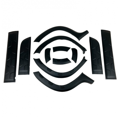 Kit de carrocería completo Oneway apto para Dacia Duster I 2010-2017 (Offroad) (sin marcaje Duster) - Negro mate