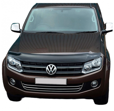 Protector de capó Oneway apto para Volkswagen Amarok MK1 2010-2022 - Negro brillante