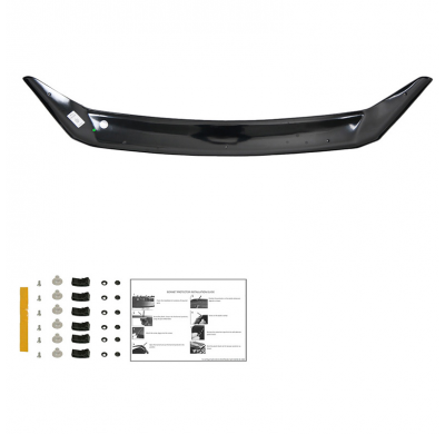 Protector de capó Oneway apto para Ford Transit Custom MK1 2012-2018 - Negro brillante