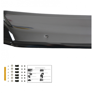 Protector de capó Oneway apto para Ford Transit Custom MK1 2012-2018 - Negro brillante