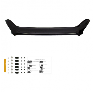 Protector de capó Oneway apto para Ford Transit Custom MK1 Facelift 2018-2023 - Negro brillante