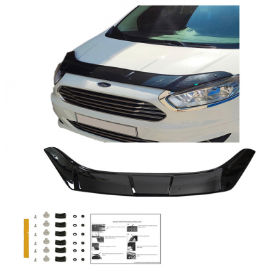 Protector de capó Oneway apto para Ford Transit Courier 2014-2019 - Negro brillante
