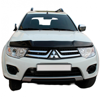 Protector de capó Oneway apto para Mitsubishi L200 Triton 4 2007-2014 - Negro brillante