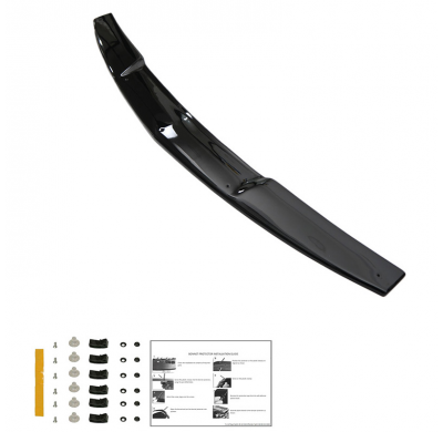 Protector de capó Oneway apto para Mitsubishi L200 Triton 4 2007-2014 - Negro brillante