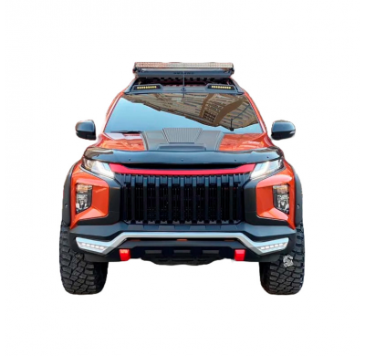 Protector de capó Oneway apto para Mitsubishi L200 Triton 6 2019- - Negro brillante