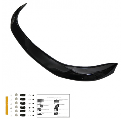 Protector de capó Oneway apto para Mitsubishi L200 Triton 6 2019- - Negro brillante