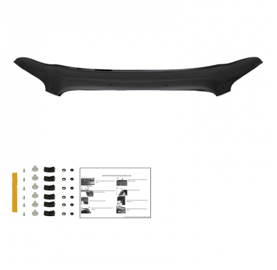 Protector de capó Oneway apto para Ford Transit MK8 Facelift 2019- - Negro brillante