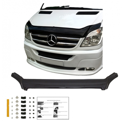 Protector de capó Oneway apto para Mercedes Sprinter W906 2006-2013 - Negro brillante