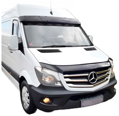 Protector de capó Oneway apto para Mercedes Sprinter W906 Facelift 2014-2018 - Negro brillante